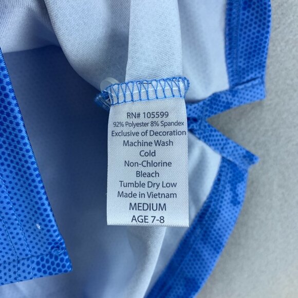 Garb Inc Polo Shirt Girls Medium Blue‎ Golf PGA Jr League Mel Reid Signature - Picture 7 of 7